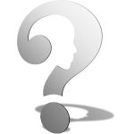 Question Mark with face Mirror Design