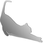 Cat Stretching Mirror Design