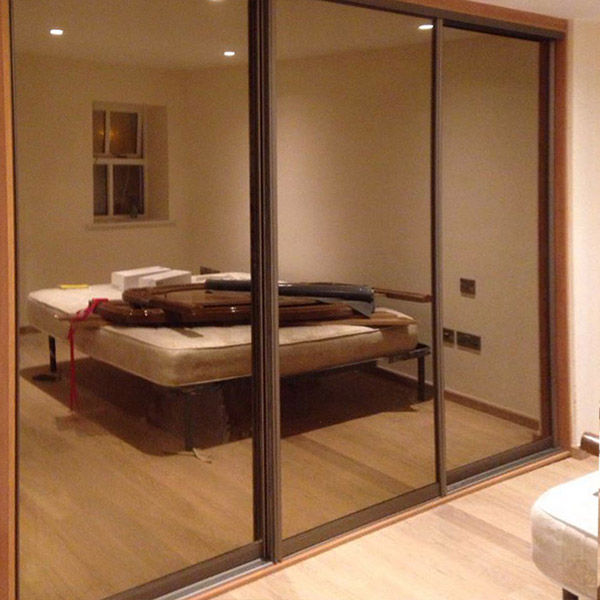 Bronze Tinted Mirror in Bedroom wardrobes