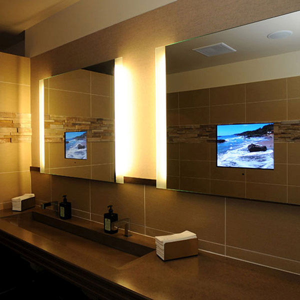 Tv Mirror Mirrorworld, Bathroom Mirror That Turns Into A Tv
