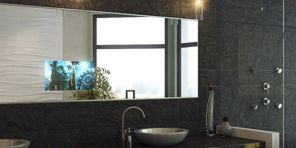 Tv Mirror Mirrorworld, Bathroom Tv Mirror Uk
