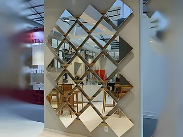 three dimensional decorative mirror tile wall design