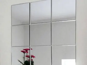 decorative mirror tile detail for a bespoke feature wall