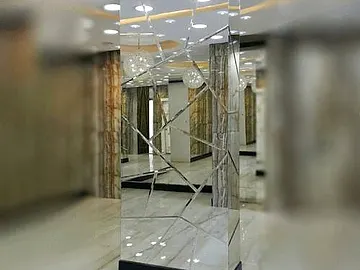 mirror tile wall pattern