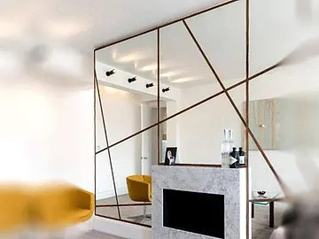 decorative mirror panel feature