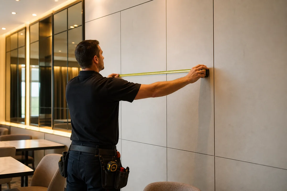 Site survey for a commercial mirror installation project