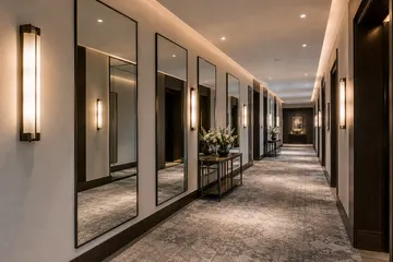Hotel mirror installation as part of a refurbishment project