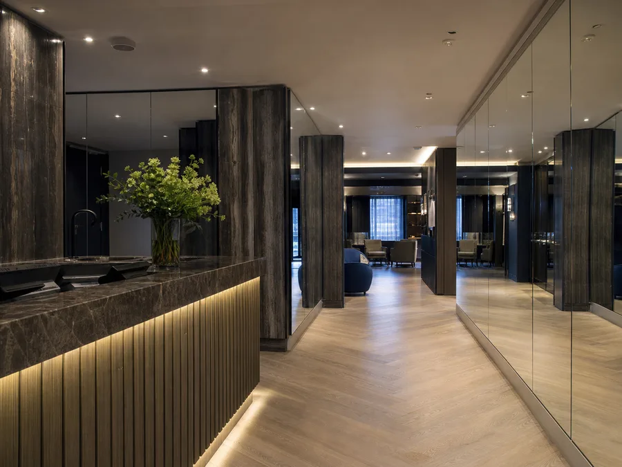 Mirrors installed as part of a commercial fit-out project